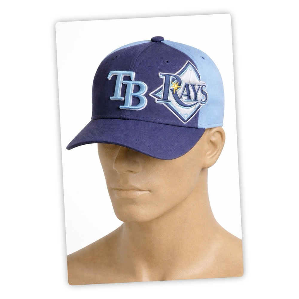 New Era 59Fifty Tampa Bay Rays Fitted Hat 7 Blue TB Logo MLB Cap NWOT READ